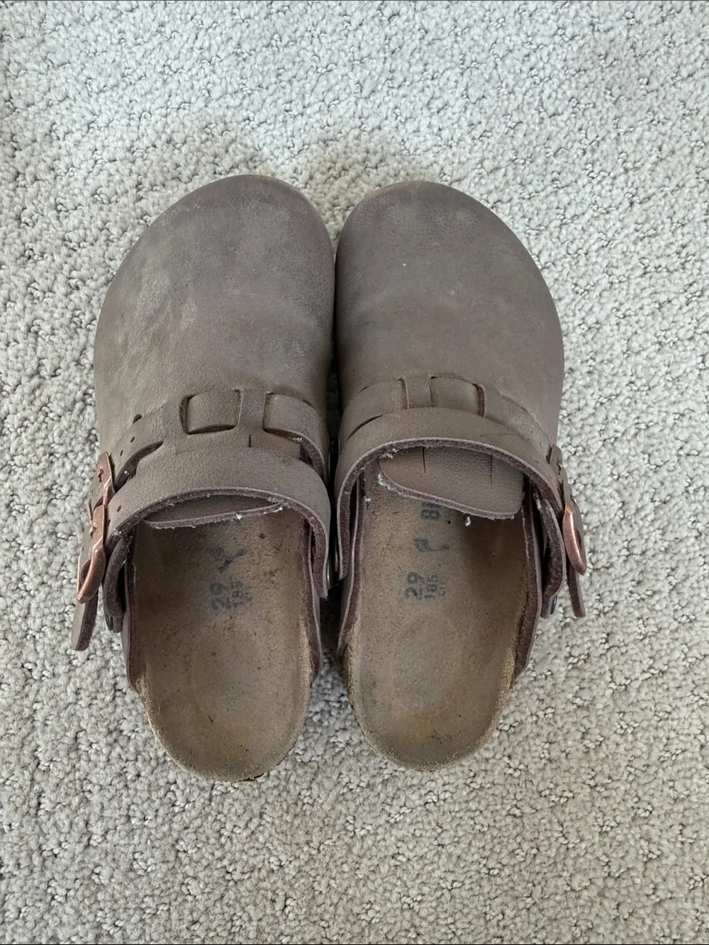 Birkenstock Kids Dark Brown Double-Buckle Clogs
